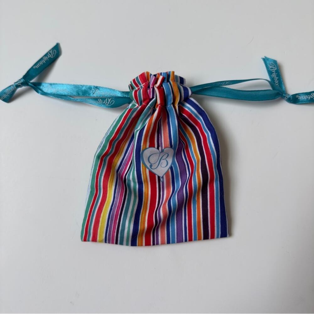 Brighton Elegant Gold & Silver Heart Pendant 2024 Necklace Chain w/ Rainbow Bag - Picture 9 of 10